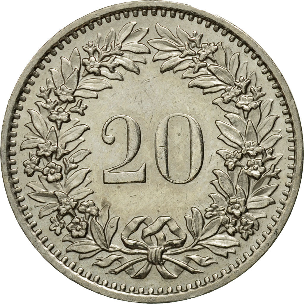 Coin, Switzerland, 20 Rappen, 1978, Bern, EF(40-45), Copper-nickel, KM:29a