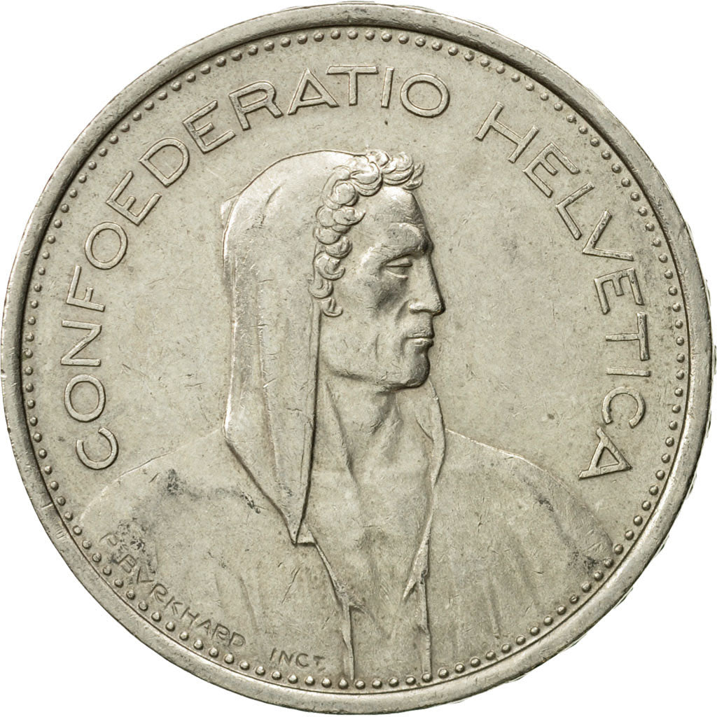 Coin, Switzerland, 5 Francs, 1968, Bern, EF(40-45), Copper-nickel, KM:40a.1