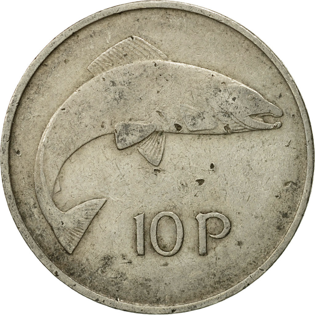 Coin, IRELAND REPUBLIC, 10 Pence, 1969, VF(20-25), Copper-nickel, KM:23