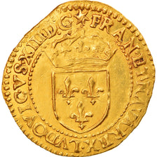 Coin, France, Louis XIII, Ecu d'or au soleil, Ecu d'or, 1615, Rouen, AU(55-58)