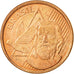 Coin, Brazil, 5 Centavos, 2009, AU(55-58), Copper Plated Steel, KM:648