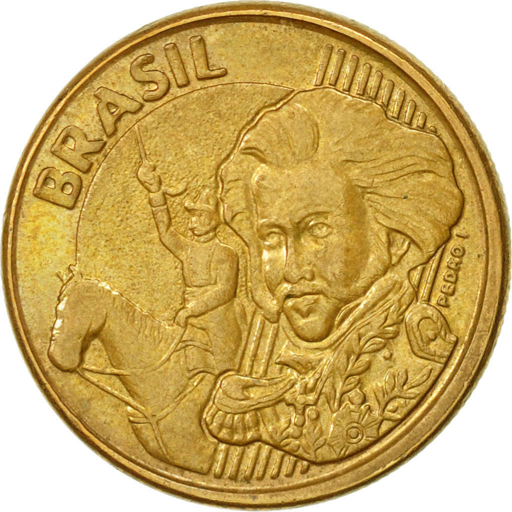 Coin, Brazil, 10 Centavos, 2003, EF(40-45), Bronze Plated Steel, KM:649.2