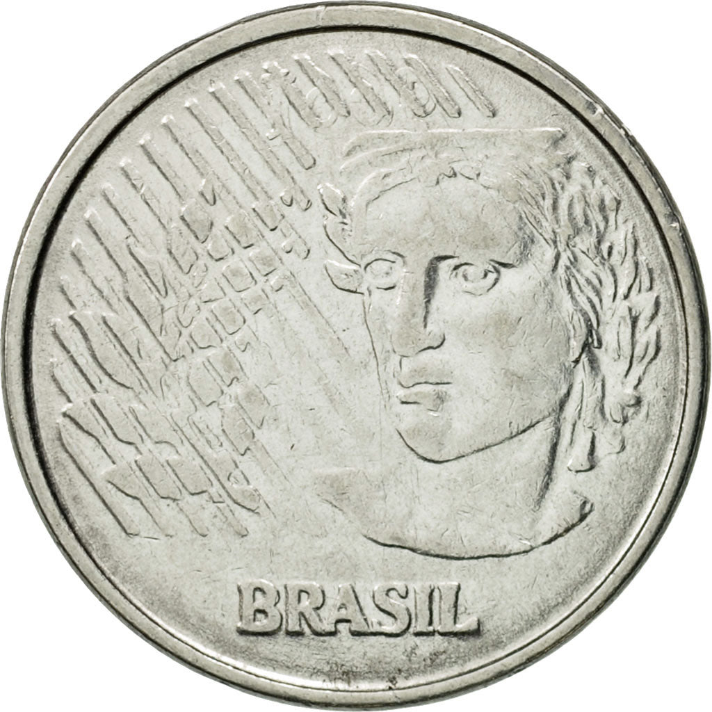 Coin, Brazil, 10 Centavos, 1995, AU(55-58), Stainless Steel, KM:633