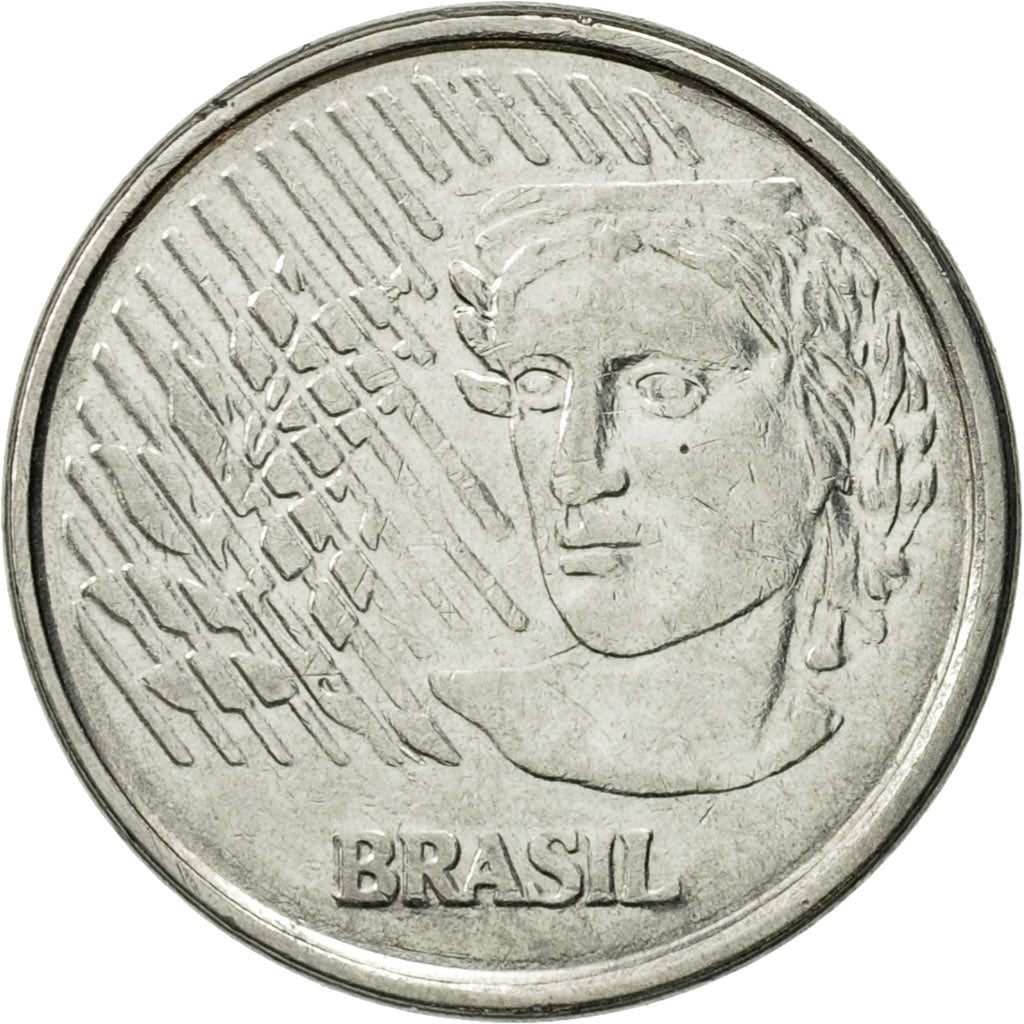 Coin, Brazil, 10 Centavos, 1997, EF(40-45), Stainless Steel, KM:633