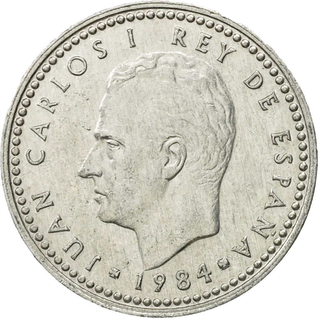 Coin, Spain, Juan Carlos I, Peseta, 1984, EF(40-45), Aluminum, KM:821