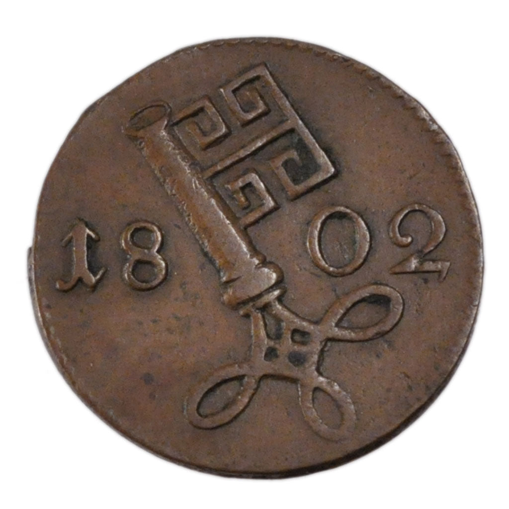 GERMAN STATES, 2-1/2 Schwaren, 1802, KM #220, EF(40-45), Copper, 3.60
