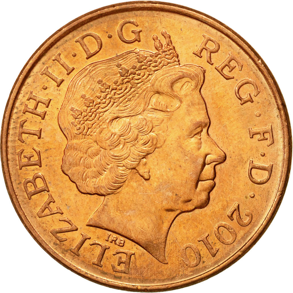 Münze, Großbritannien, Elizabeth II, 2 Pence, 2010, SS, Copper Plated Steel