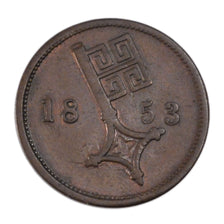 Coin, German States, BREMEN, 2-1/2 Schwaren, 1853, EF(40-45), Copper, KM:234