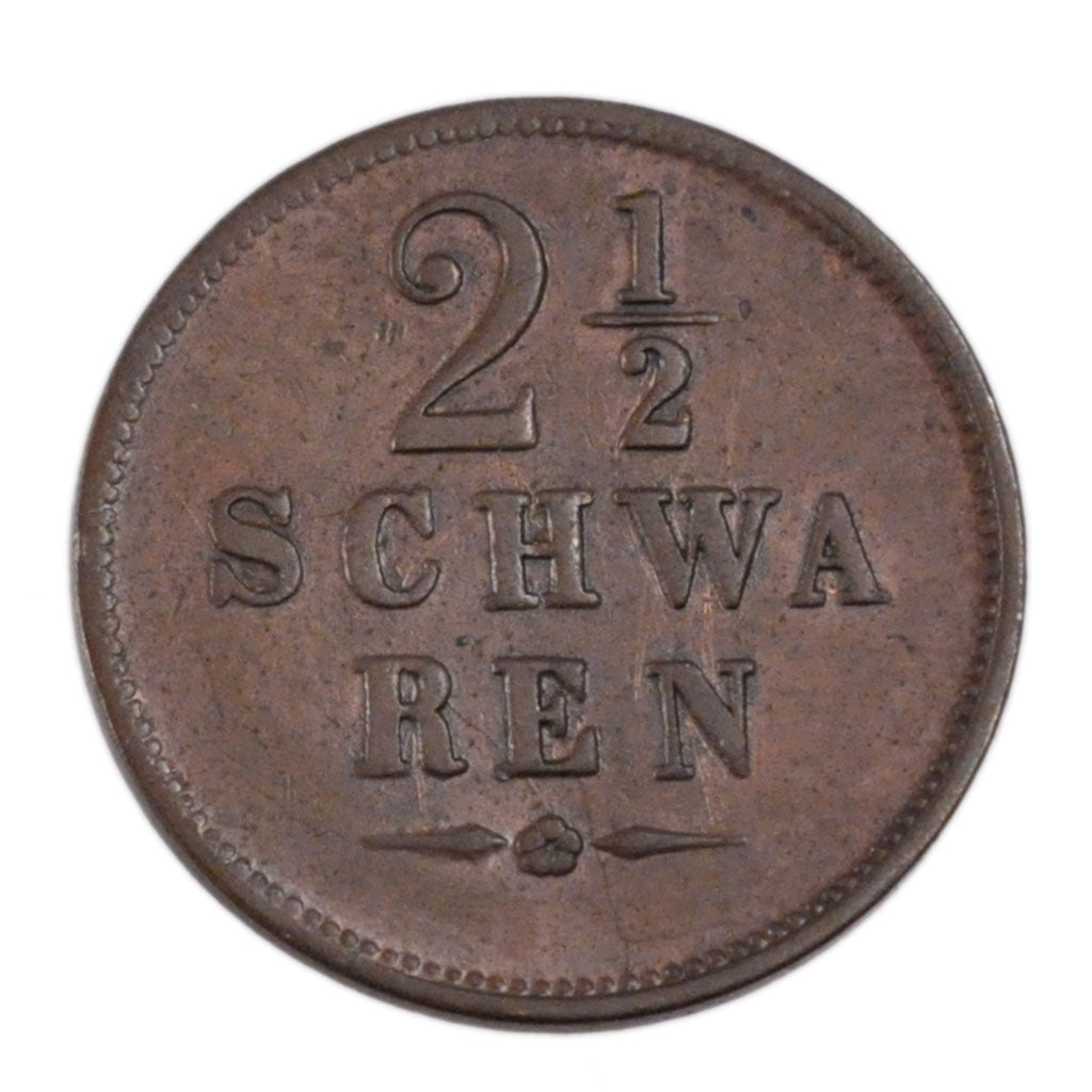 Coin, German States, BREMEN, 2-1/2 Schwaren, 1853, EF(40-45), Copper, KM:234