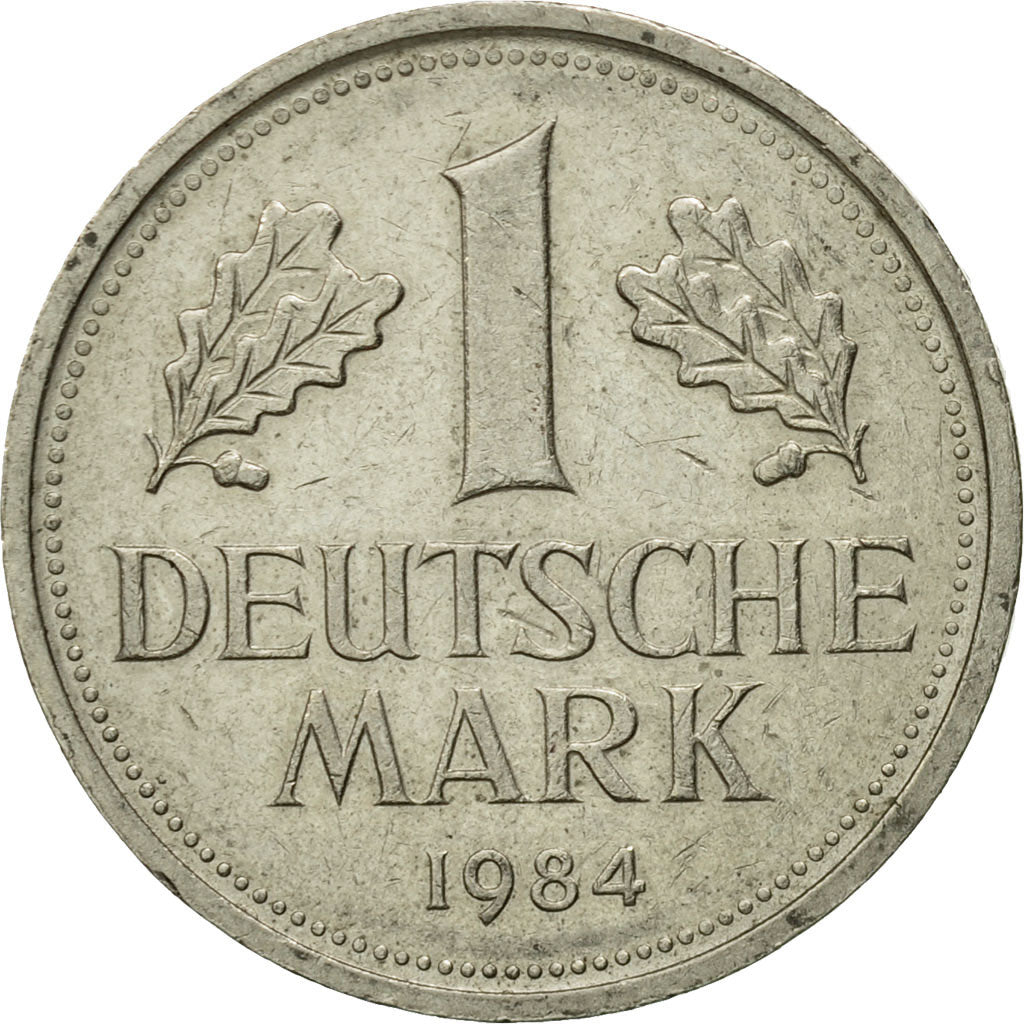Moneda, ALEMANIA - REPÚBLICA FEDERAL, Mark, 1984, Stuttgart, MBC, Cobre -