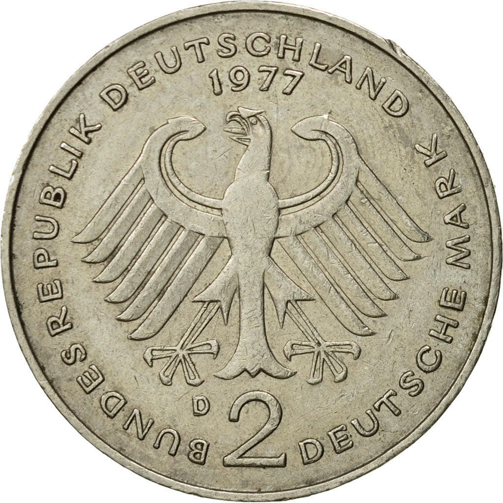 Monnaie, République fédérale allemande, 2 Mark, 1977, Munich, TTB