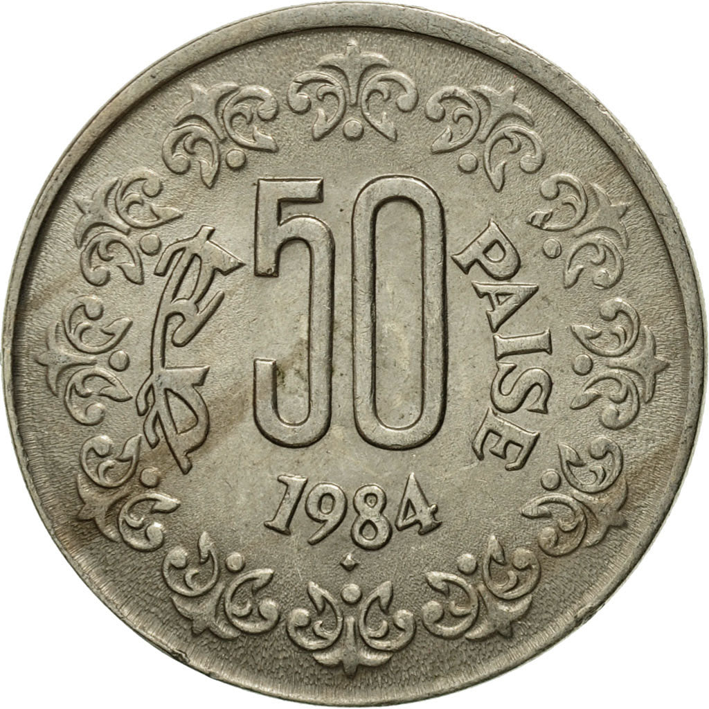 Monnaie, INDIA-REPUBLIC, 50 Paise, 1984, TTB, Copper-nickel, KM:65