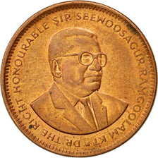 Moneta, Mauritius, 5 Cents, 2004, EF(40-45), Miedź platerowana stalą, KM:52