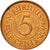 Moneta, Mauritius, 5 Cents, 2004, EF(40-45), Miedź platerowana stalą, KM:52