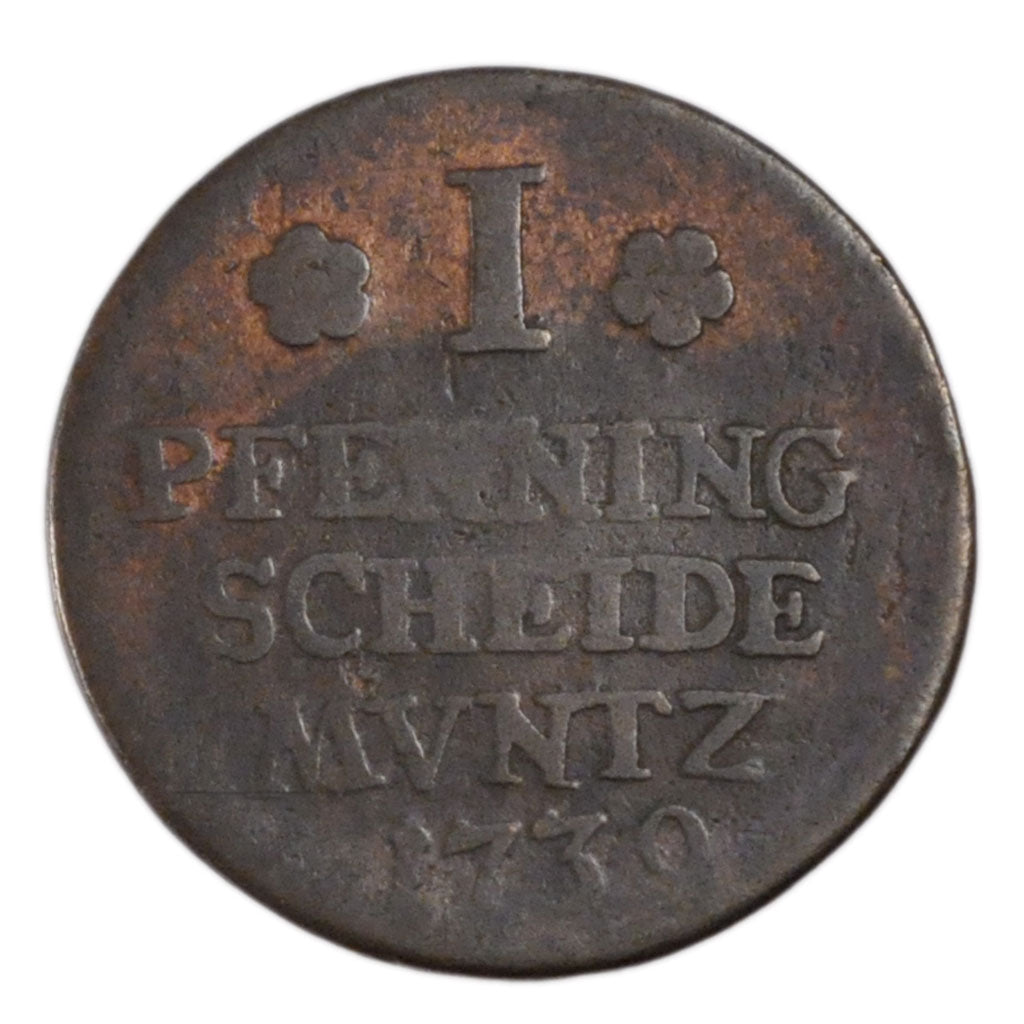 GERMAN STATES, Pfennig, 1739, KM #891, VF(30-35), Copper, 3.10