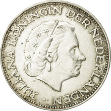 Coin, Netherlands, Juliana, 2-1/2 Gulden, 1960, VF(30-35), Silver, KM:185