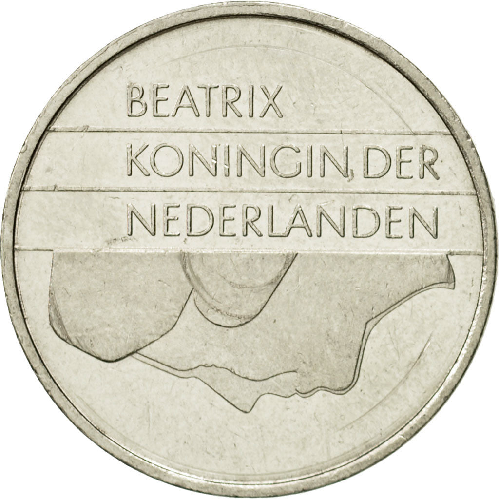 Coin, Netherlands, Beatrix, Gulden, 1996, EF(40-45), Nickel, KM:205