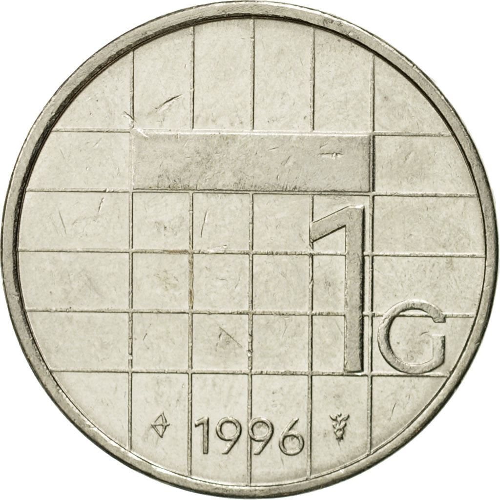 Coin, Netherlands, Beatrix, Gulden, 1996, EF(40-45), Nickel, KM:205