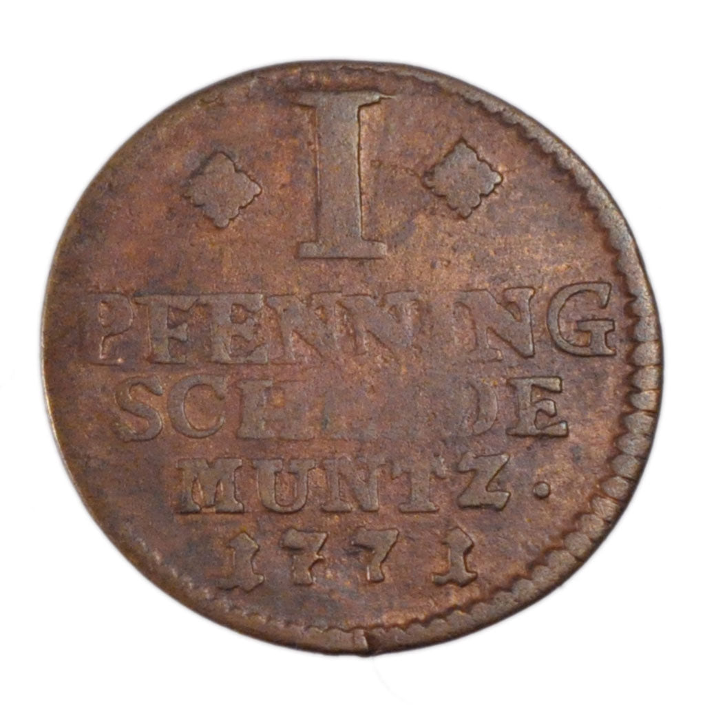 GERMAN STATES, Pfennig, 1771, KM #891, VF(20-25), Copper, 2.10