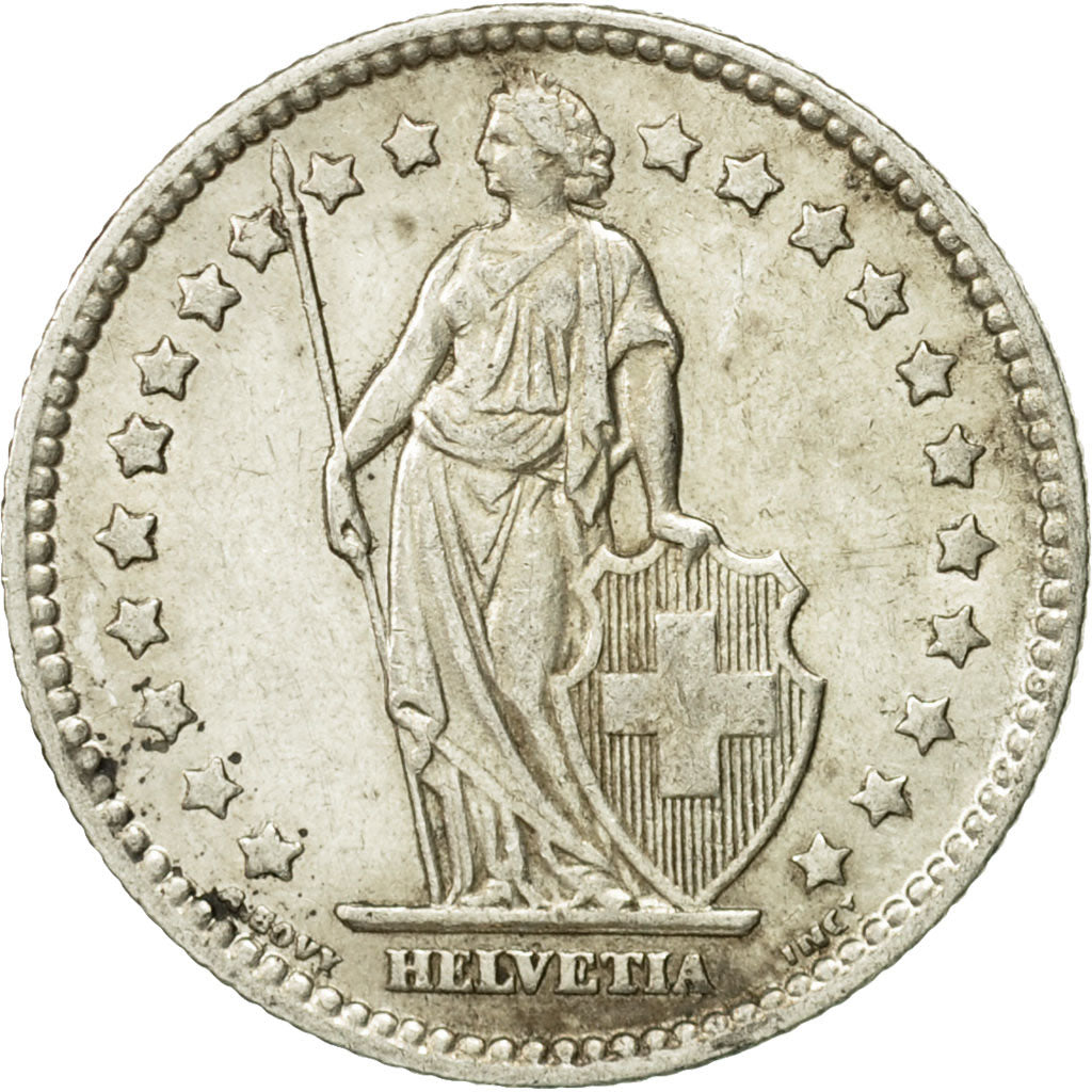Coin, Switzerland, Franc, 1909, Bern, VF(30-35), Silver, KM:24