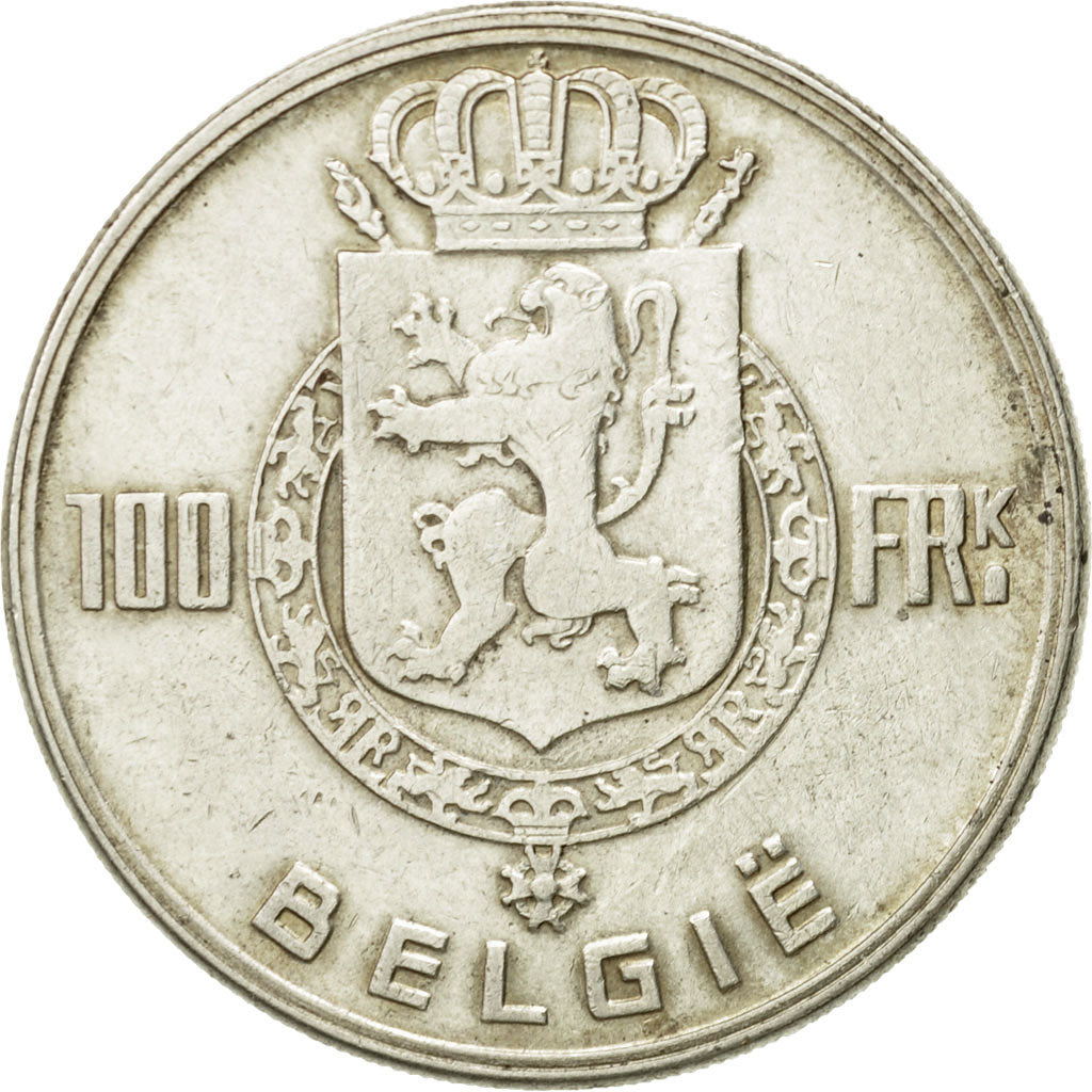 Coin, Belgium, 100 Francs, 100 Frank, 1951, EF(40-45), Silver, KM:139.1