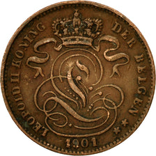 Coin, Belgium, Leopold II, Centime, 1901, EF(40-45), Copper, KM:34.2