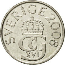Coin, Sweden, Carl XVI Gustaf, 5 Kronor, 2008, EF(40-45), Copper-Nickel Clad
