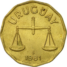 Coin, Uruguay, 50 Centesimos, 1981, Santiago, EF(40-45), Aluminum-Bronze, KM:68