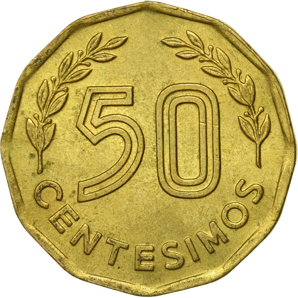 Coin, Uruguay, 50 Centesimos, 1981, Santiago, EF(40-45), Aluminum-Bronze, KM:68
