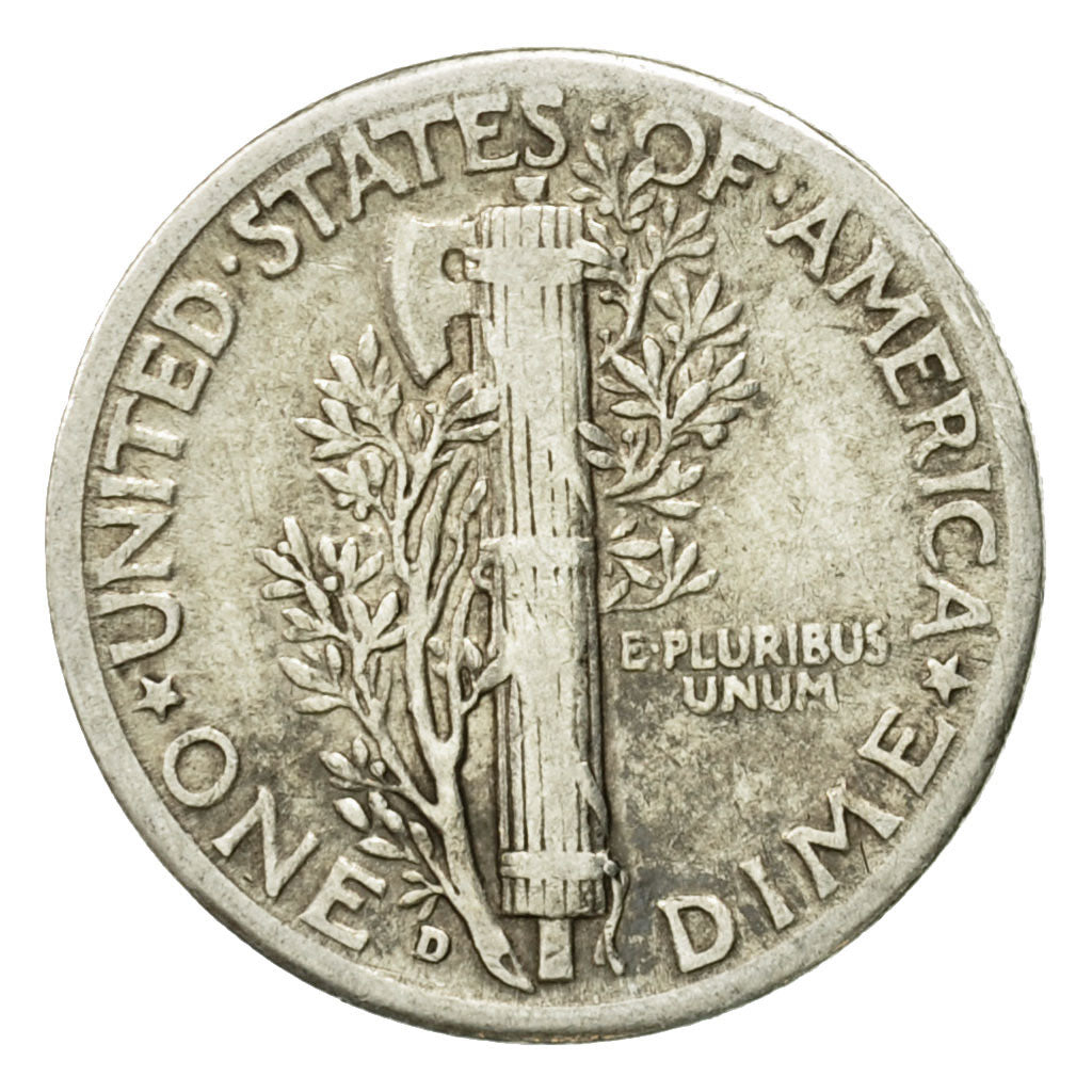 Moneda, Estados Unidos, Mercury Dime, Dime, 1944, U.S. Mint, Denver, BC+, Plata