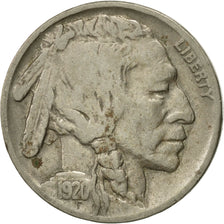 Monnaie, États-Unis, Buffalo Nickel, 5 Cents, 1920, U.S. Mint, Philadelphie