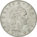 Moneda, Italia, 50 Lire, 1956, Rome, MBC, Acero inoxidable, KM:95.1