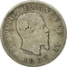 Moneda, Italia, Vittorio Emanuele II, Lira, 1863, Milan, BC+, Plata, KM:15.1