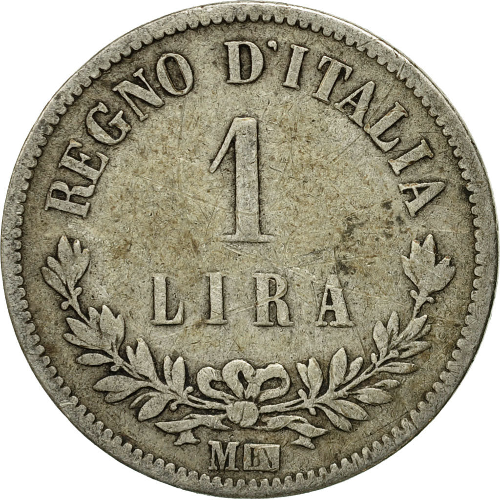 Münze, Italien, Vittorio Emanuele II, Lira, 1863, Milan, S, Silber, KM:15.1