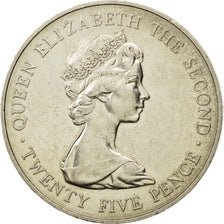 Coin, Guernsey, Elizabeth II, 25 Pence, 1978, Heaton, AU(50-53), Copper-nickel