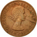 Monnaie, Grande-Bretagne, Elizabeth II, Penny, 1962, TB+, Bronze, KM:897