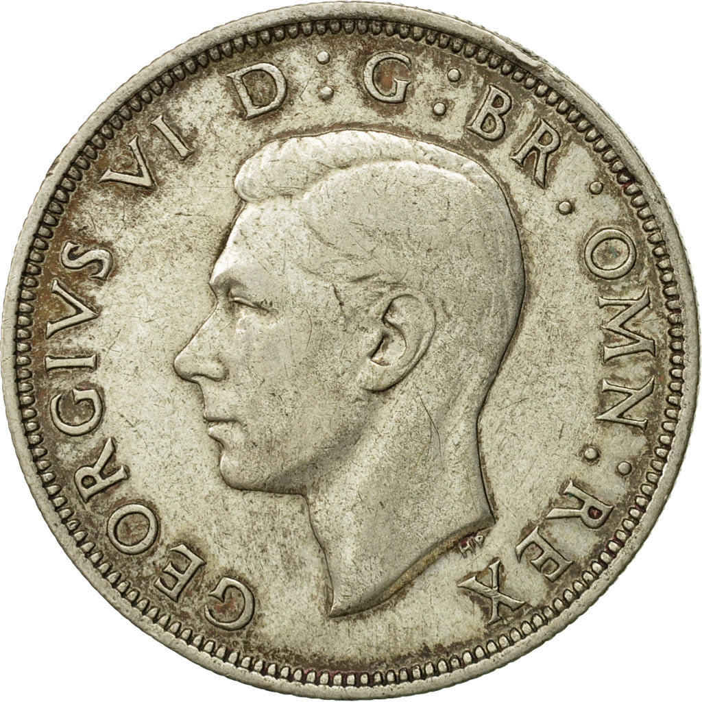 Coin, Great Britain, George VI, 1/2 Crown, 1943, VF(20-25), Silver, KM:856
