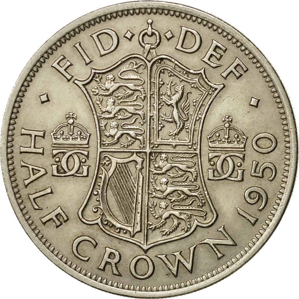 Monnaie, Grande-Bretagne, George VI, 1/2 Crown, 1950, TTB+, Copper-nickel