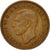 Moneda, Gran Bretaña, George VI, 1/2 Penny, 1942, MBC, Bronce, KM:844