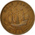 Moneda, Gran Bretaña, George VI, 1/2 Penny, 1942, MBC, Bronce, KM:844