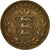 Moneda, Guernsey, 8 Doubles, 1864, Heaton, Birmingham, MBC, Bronce, KM:7
