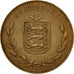 Monnaie, Guernsey, 8 Doubles, 1945, Heaton, Birmingham, TTB, Bronze, KM:14