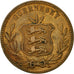 Coin, Guernsey, 8 Doubles, 1868, Heaton, Birmingham, VF(20-25), Bronze, KM:7