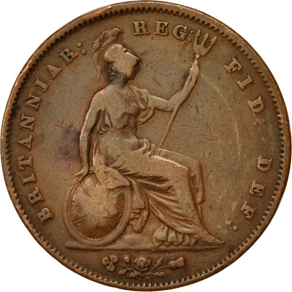 Coin, Great Britain, Victoria, Penny, 1848, EF(40-45), Copper, KM:739