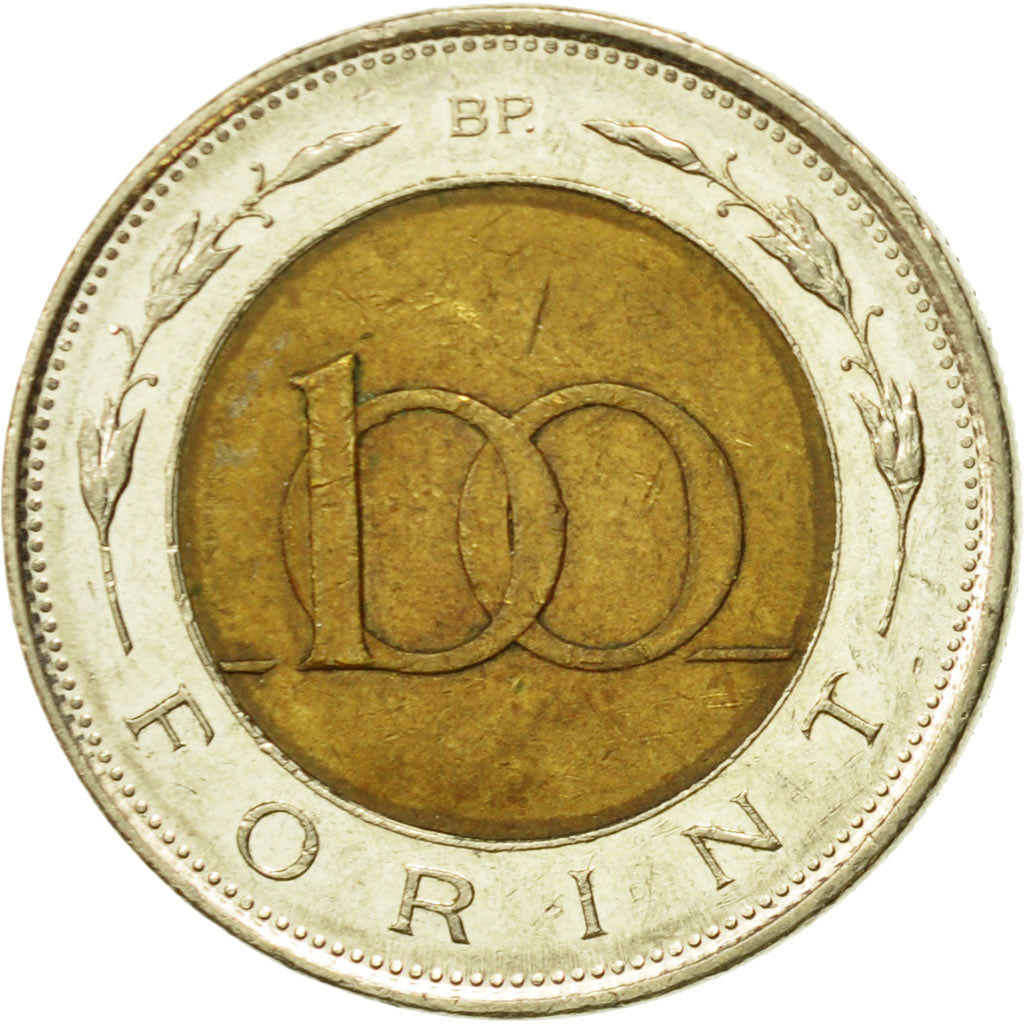 Moneda, Hungría, 100 Forint, 1998, Budapest, BC+, Bimetálico, KM:721