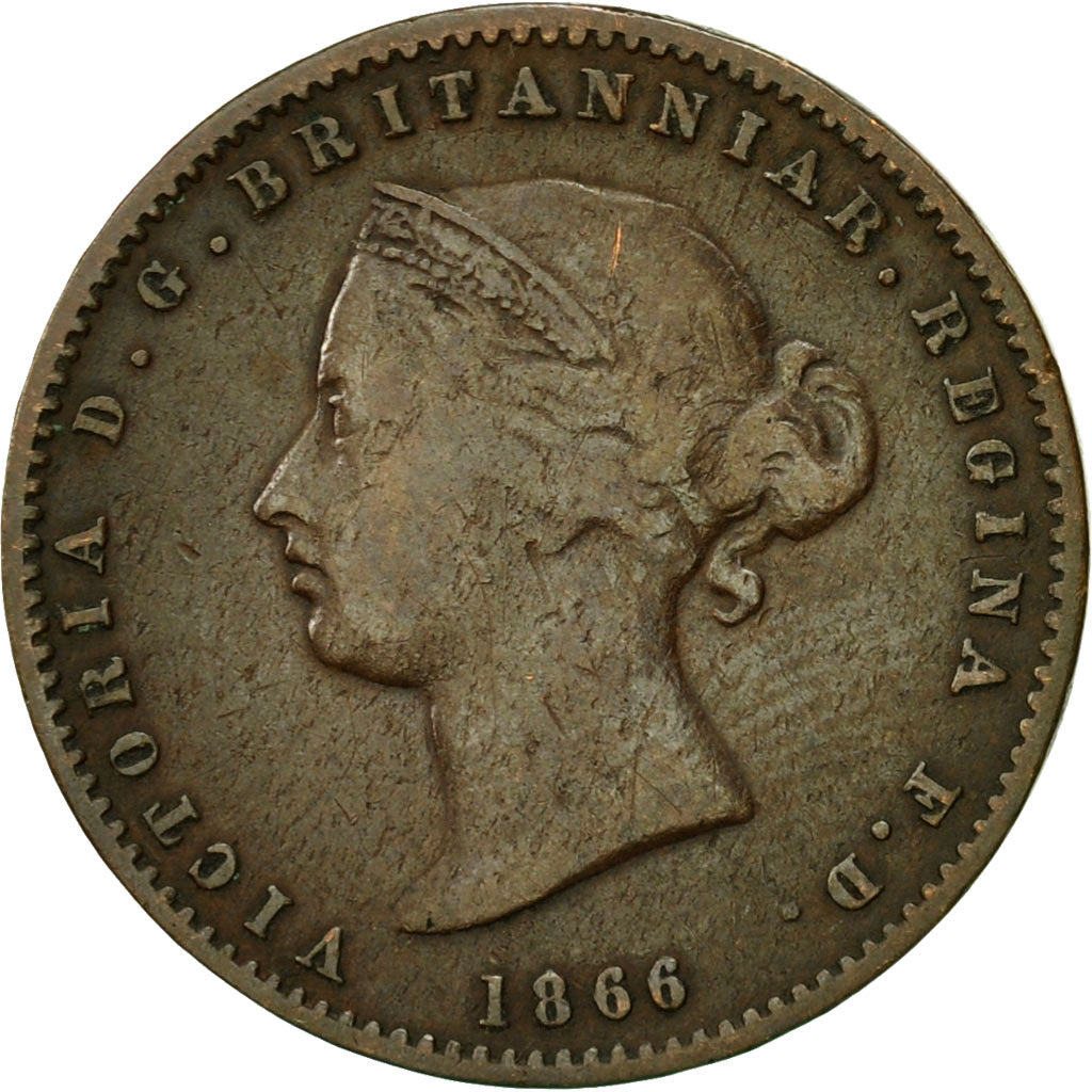 Coin, Jersey, Victoria, 1/26 Shilling, 1866, EF(40-45), Bronze, KM:4