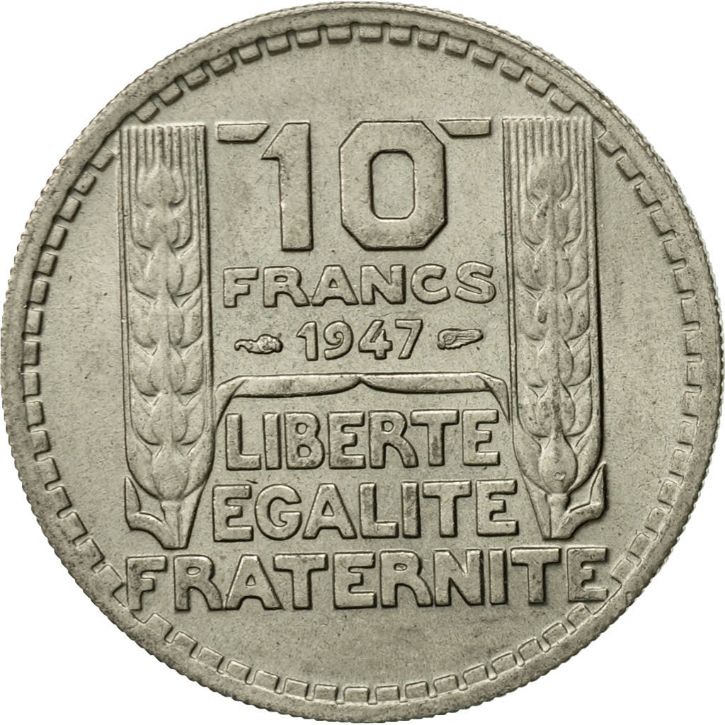 Moneta, Francia, Turin, 10 Francs, 1947, Paris, BB, Rame-nichel, KM:908.1