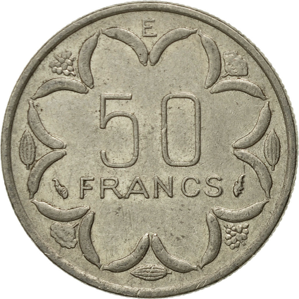 Coin, Central African States, 50 Francs, 1977, Paris, EF(40-45), Nickel, KM:11
