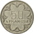 Moneda, Estados del África central, 50 Francs, 1977, Paris, MBC, Níquel, KM:11