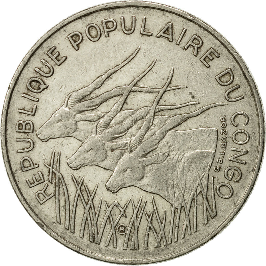 Coin, Congo Republic, 100 Francs, 1972, Paris, EF(40-45), Nickel, KM:1